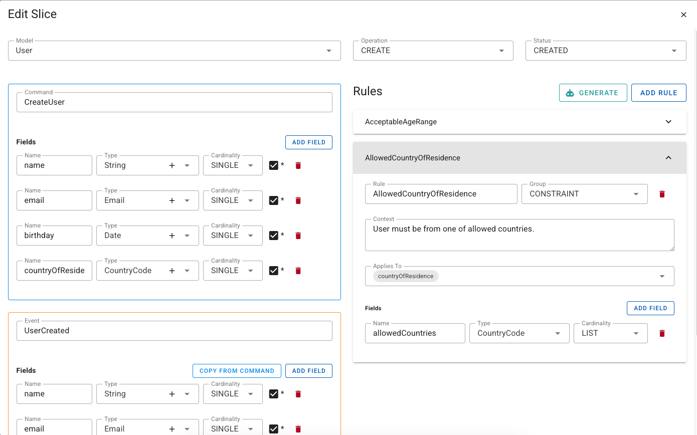 Slice Editor Interface